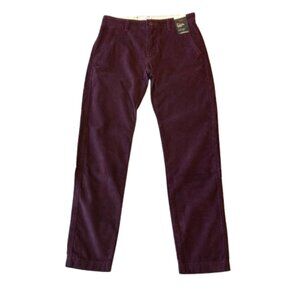 Levi's XX Chino Standard Taper Fit Corduroy Pants Mens 30x32 Burgundy NWT